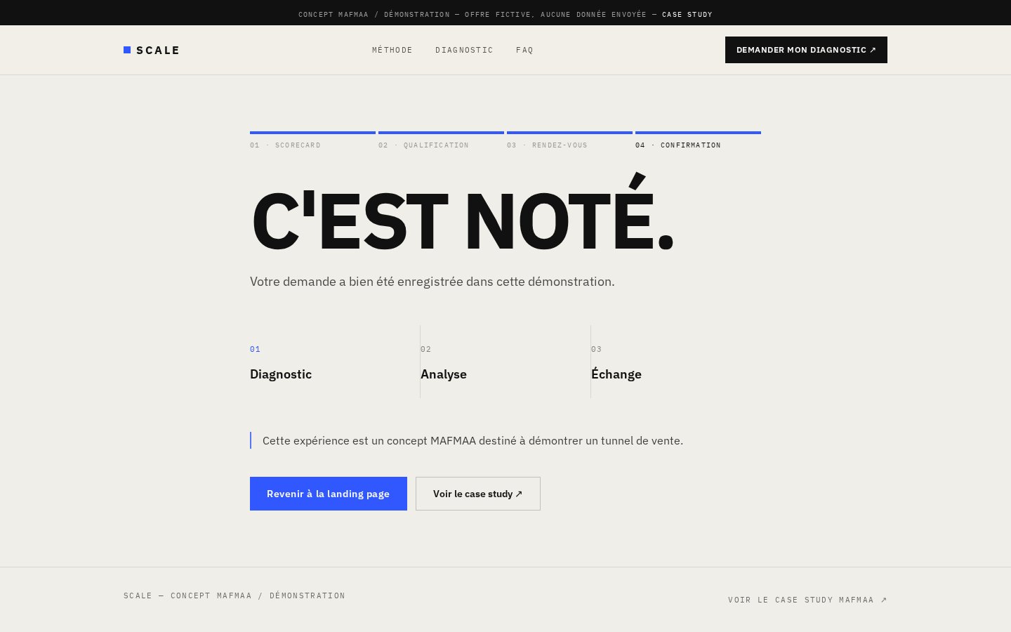 Page de confirmation