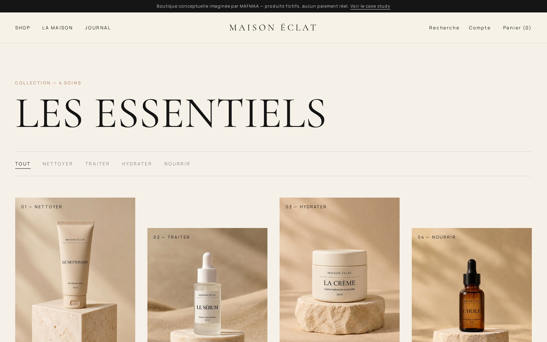 Page collection Les essentiels