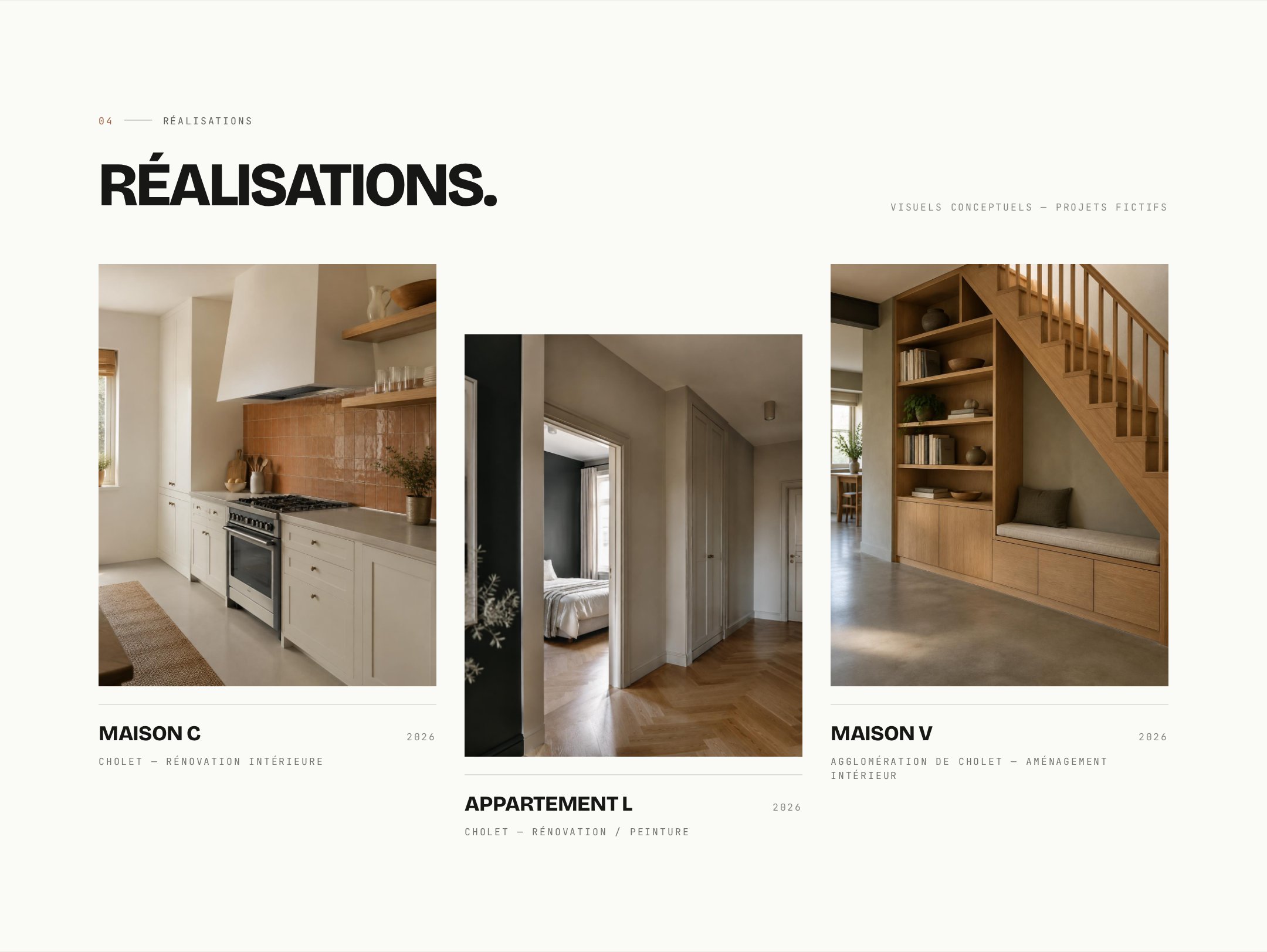 Réalisations conceptuelles